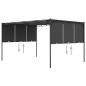 Gartenpavillon mit Seitenvorhang 4x3x2,25 m Anthrazit Gartenpavillon mit Seitenvorhang 4x3x2,25 m Anthrazit