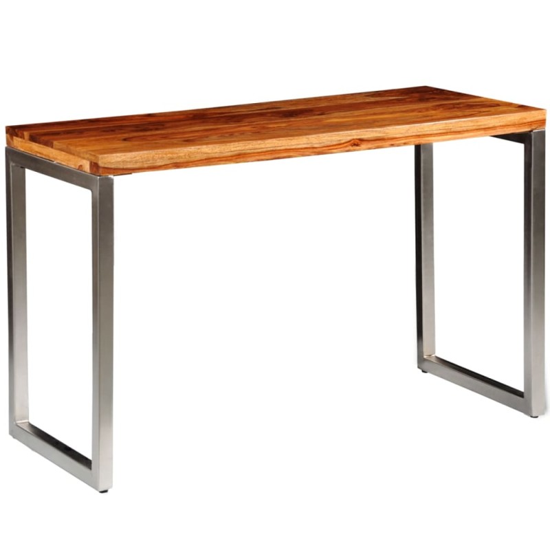 Esstisch Schreibtisch Massivholz mit Stahlbeinen Esstisch Schreibtisch Massivholz mit Stahlbeinen