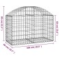Gabione mit Hochbogen 100x50x60/80 cm Verzinktes Eisen Gabione mit Hochbogen 100x50x60/80 cm Verzinktes Eisen