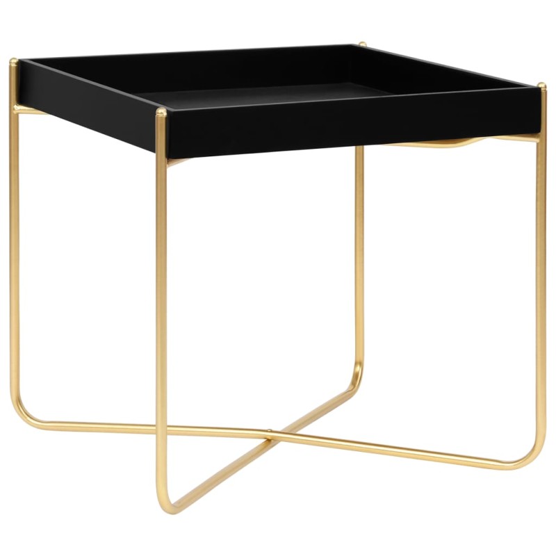 Beistelltisch Schwarz und Golden 38x38x38,5 cm MDF Beistelltisch Schwarz und Golden 38x38x38,5 cm MDF