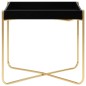 Beistelltisch Schwarz und Golden 38x38x38,5 cm MDF Beistelltisch Schwarz und Golden 38x38x38,5 cm MDF