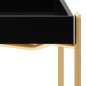 Beistelltisch Schwarz und Golden 38x38x38,5 cm MDF Beistelltisch Schwarz und Golden 38x38x38,5 cm MDF