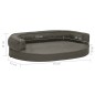 vidaXL Hundematratze Ergonomisch 75x53cm Leinenoptik Dunkelgrau vidaXL Hundematratze Ergonomisch 75x53cm Leinenoptik Dunkelgrau