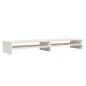 Monitorständer Weiß 100x24x13 cm Massivholz Kiefer Monitorständer Weiß 100x24x13 cm Massivholz Kiefer