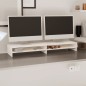 Monitorständer Weiß 100x24x13 cm Massivholz Kiefer Monitorständer Weiß 100x24x13 cm Massivholz Kiefer