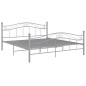 vidaXL Bett Grau Metall 140x200 cm vidaXL Bett Grau Metall 140x200 cm