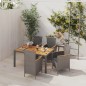 5-tlg. Garten-Essgruppe mit Kissen Poly Rattan Grau 5-tlg. Garten-Essgruppe mit Kissen Poly Rattan Grau