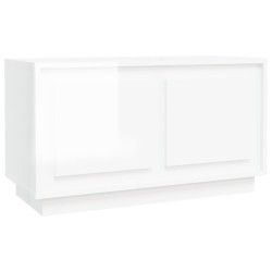 vidaXL TV-Schrank Hochglanz-Weiß 80x35x45 cm Holzwerkstoff