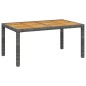 5-tlg. Garten-Essgruppe mit Kissen Poly Rattan Grau 5-tlg. Garten-Essgruppe mit Kissen Poly Rattan Grau