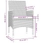 5-tlg. Garten-Essgruppe mit Kissen Poly Rattan Grau 5-tlg. Garten-Essgruppe mit Kissen Poly Rattan Grau