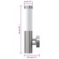 vidaXL Wandleuchte RVS Indoor & Outdoor Wasserdicht vidaXL Wandleuchte RVS Indoor & Outdoor Wasserdicht