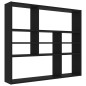 Wandregal Schwarz 90x16x78 cm Holzwerkstoff Wandregal Schwarz 90x16x78 cm Holzwerkstoff