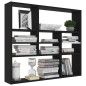 Wandregal Schwarz 90x16x78 cm Holzwerkstoff Wandregal Schwarz 90x16x78 cm Holzwerkstoff