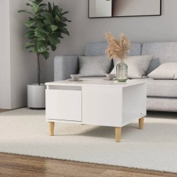 Couchtisch Hochglanz-Weiß 55x55x36,5 cm Holzwerkstoff