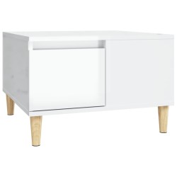 Couchtisch Hochglanz-Weiß 55x55x36,5 cm Holzwerkstoff