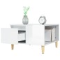 Couchtisch Hochglanz-Weiß 55x55x36,5 cm Holzwerkstoff