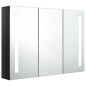 LED-Spiegelschrank fürs Bad 89x14x62 cm Glänzend Schwarz LED-Spiegelschrank fürs Bad 89x14x62 cm Glänzend Schwarz