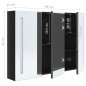 LED-Spiegelschrank fürs Bad 89x14x62 cm Glänzend Schwarz LED-Spiegelschrank fürs Bad 89x14x62 cm Glänzend Schwarz
