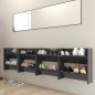 Wand-Schuhschränke 4 Stk. Grau 60x18x60 cm Holzwerkstoff Wand-Schuhschränke 4 Stk. Grau 60x18x60 cm Holzwerkstoff