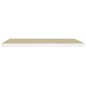 Schweberegale 2 Stk. Eiche und Weiß 80x23,5x3,8 cm MDF Schweberegale 2 Stk. Eiche und Weiß 80x23,5x3,8 cm MDF