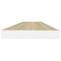 Schweberegale 2 Stk. Eiche und Weiß 80x23,5x3,8 cm MDF Schweberegale 2 Stk. Eiche und Weiß 80x23,5x3,8 cm MDF