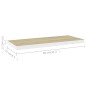 Schweberegale 2 Stk. Eiche und Weiß 80x23,5x3,8 cm MDF Schweberegale 2 Stk. Eiche und Weiß 80x23,5x3,8 cm MDF