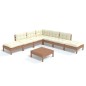 vidaXL 8-tlg. Garten-Lounge-Set mit Kissen Honigbraun Kiefernholz vidaXL 8-tlg. Garten-Lounge-Set mit Kissen Honigbraun Kiefernholz