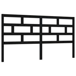 vidaXL Kopfteil Schwarz 206x4x100 cm Massivholz Kiefer