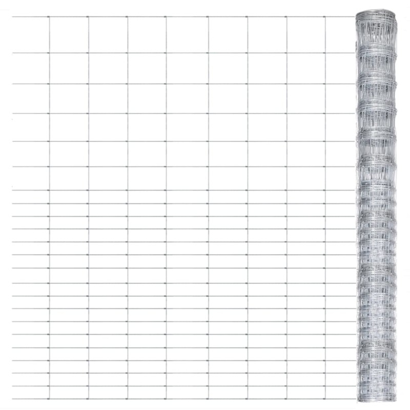 vidaXL Gartenzaun Verzinkter Stahl 50x1,6 m Silbern vidaXL Gartenzaun Verzinkter Stahl 50x1,6 m Silbern