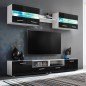 vidaXL TV-Wohnwand-Set 5-tlg. LED-Leuchten Hochglanz-Schwarz vidaXL TV-Wohnwand-Set 5-tlg. LED-Leuchten Hochglanz-Schwarz