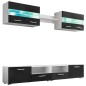 vidaXL TV-Wohnwand-Set 5-tlg. LED-Leuchten Hochglanz-Schwarz vidaXL TV-Wohnwand-Set 5-tlg. LED-Leuchten Hochglanz-Schwarz