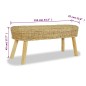 Flurbank 110 x 35 x 45 cm Rattan Natur Flurbank 110 x 35 x 45 cm Rattan Natur