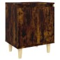 Nachttische 2 Stk. Massivholz-Beine Räuchereiche 40x30x50 cm Nachttische 2 Stk. Massivholz-Beine Räuchereiche 40x30x50 cm
