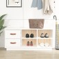 vidaXL Schuhbank Weiß 100x34x45 cm Massivholz Kiefer vidaXL Schuhbank Weiß 100x34x45 cm Massivholz Kiefer