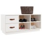 vidaXL Schuhbank Weiß 100x34x45 cm Massivholz Kiefer vidaXL Schuhbank Weiß 100x34x45 cm Massivholz Kiefer