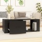 Couchtisch Schwarz 100x50,5x35 cm Holzwerkstoff Couchtisch Schwarz 100x50,5x35 cm Holzwerkstoff
