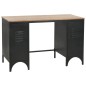 Schreibtisch mit Ständer Tannenholz Massiv und Stahl 120x50x76 cm Schreibtisch mit Ständer Tannenholz Massiv und Stahl 120x50x76 cm