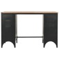 Schreibtisch mit Ständer Tannenholz Massiv und Stahl 120x50x76 cm Schreibtisch mit Ständer Tannenholz Massiv und Stahl 120x50x76 cm