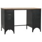 Schreibtisch mit Ständer Tannenholz Massiv und Stahl 120x50x76 cm Schreibtisch mit Ständer Tannenholz Massiv und Stahl 120x50x76 cm