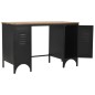 Schreibtisch mit Ständer Tannenholz Massiv und Stahl 120x50x76 cm Schreibtisch mit Ständer Tannenholz Massiv und Stahl 120x50x76 cm