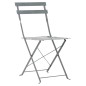 vidaXL 3-tlg. Bistro-Set Stahl Grau vidaXL 3-tlg. Bistro-Set Stahl Grau
