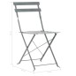 vidaXL 3-tlg. Bistro-Set Stahl Grau vidaXL 3-tlg. Bistro-Set Stahl Grau