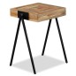vidaXL Beistelltisch Recyceltes Massivholz Teak 
