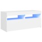 vidaXL TV-Schrank mit LED-Leuchten Weiß 90x35x40 cm vidaXL TV-Schrank mit LED-Leuchten Weiß 90x35x40 cm