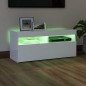 vidaXL TV-Schrank mit LED-Leuchten Weiß 90x35x40 cm vidaXL TV-Schrank mit LED-Leuchten Weiß 90x35x40 cm