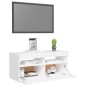 vidaXL TV-Schrank mit LED-Leuchten Weiß 90x35x40 cm vidaXL TV-Schrank mit LED-Leuchten Weiß 90x35x40 cm