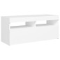 vidaXL TV-Schrank mit LED-Leuchten Weiß 90x35x40 cm vidaXL TV-Schrank mit LED-Leuchten Weiß 90x35x40 cm