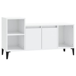 vidaXL TV-Schrank Hochglanz-Weiß 100x35x55 cm Holzwerkstoff