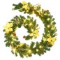 Weihnachtsgirlande mit LED-Lichtern Grün 2,7 m PVC Weihnachtsgirlande mit LED-Lichtern Grün 2,7 m PVC