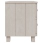 Nachttisch HAMAR Weiß 40x35x44,5 cm Massivholz Kiefer Nachttisch HAMAR Weiß 40x35x44,5 cm Massivholz Kiefer